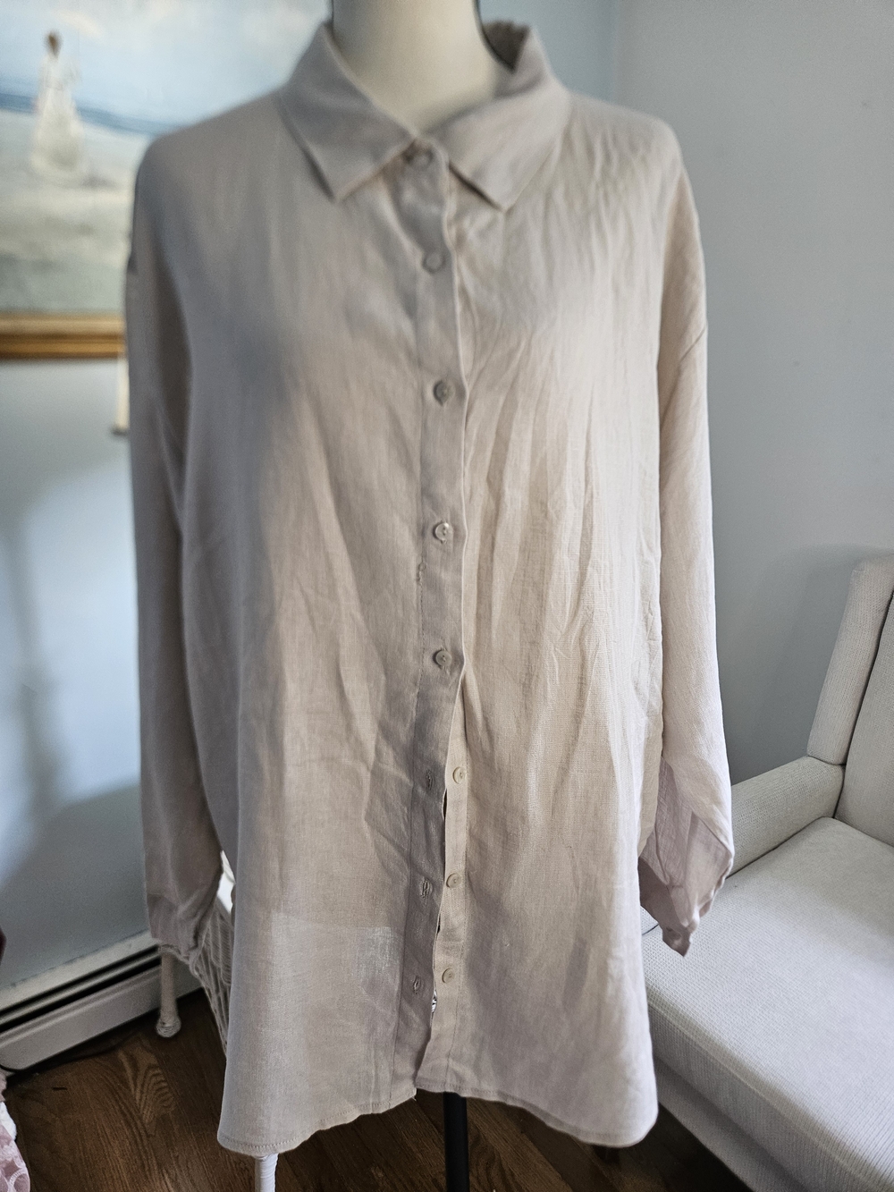 Blank NYC Light Pink Button-Down Shirt . Thanksgiving.office P76